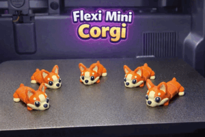 modelo 3D de flexível Mini Corgi para impressão 3D
