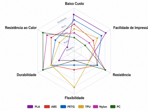 Tipos de Filamentos para Impressão 3D: Guia Completo para impressão 3D