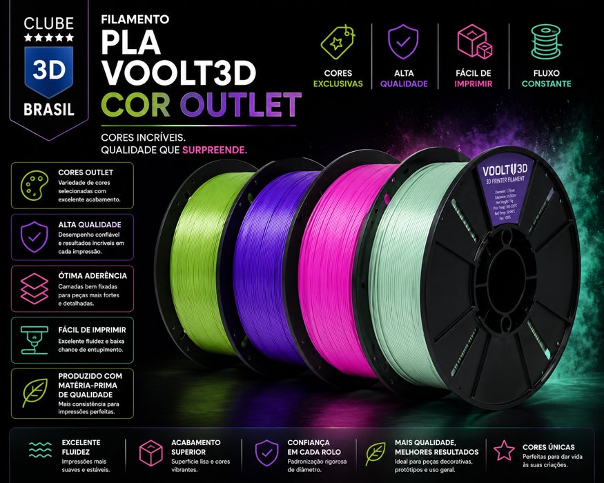 PLA Voolt Outlet produto indicado para imprimir Mario do Filme Super Mario