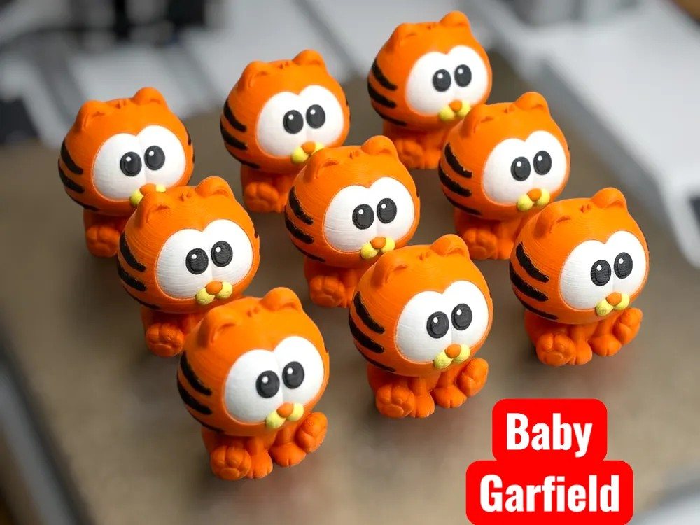 Baby Garfield STL Gratis no MakerWorld: Chaveiro 3D para Imprimir STL para impressão 3D — arquivo 3D grátis