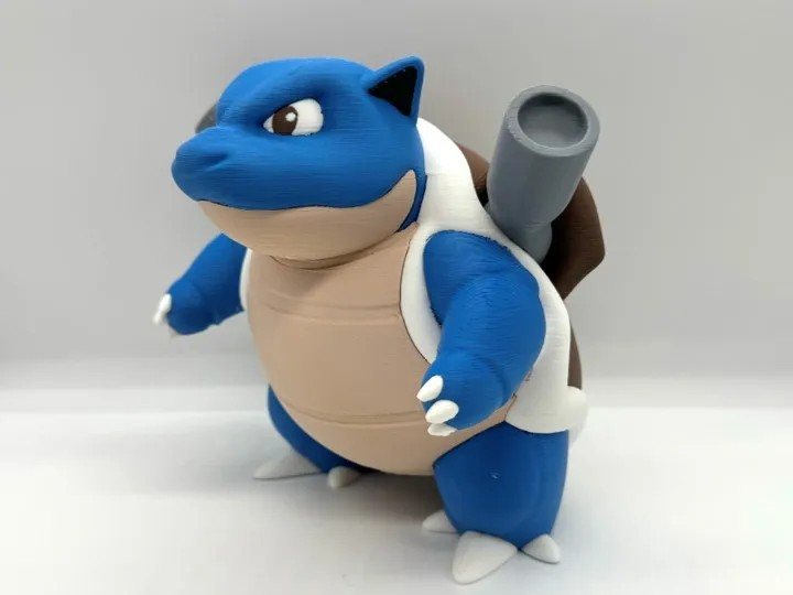 Blastoise Multicolor STL Gratis: Modelo Pokemon para Imprimir em 3D STL para impressão 3D — arquivo 3D grátis