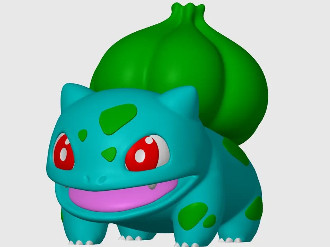 Bulbasaur Multicolor STL Gratis: Modelo Pokemon para Imprimir em 3D STL — vista adicional para impressão 3D