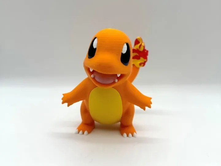 Charmander Multicolor STL Gratis: Modelo Pokemon para Imprimir em 3D STL para impressão 3D — arquivo 3D grátis