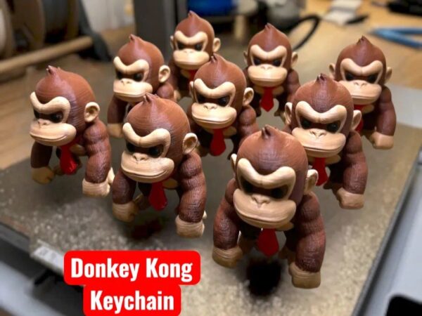 Chaveiro Donkey Kong STL Gratis no MakerWorld: Chaveiro 3D para Imprimir STL para impressão 3D — arquivo 3D grátis