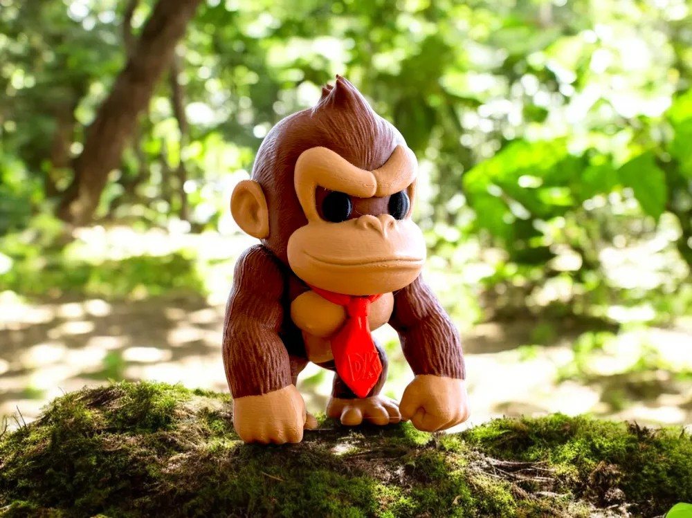 Chaveiro Donkey Kong STL Gratis no MakerWorld: Chaveiro 3D para Imprimir STL — vista adicional para impressão 3D