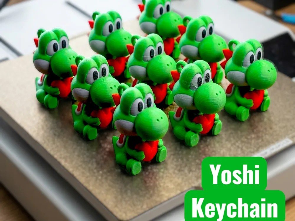 Chaveiro Yoshi STL Gratis no MakerWorld: Chaveiro 3D para Imprimir STL para impressão 3D — arquivo 3D grátis
