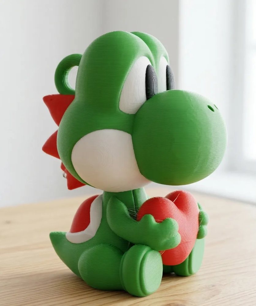 Chaveiro Yoshi STL Gratis no MakerWorld: Chaveiro 3D para Imprimir STL — vista adicional para impressão 3D