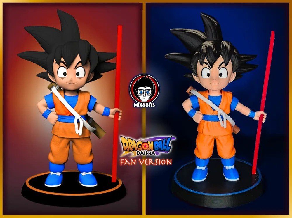 Goku Daima Fanart 19 cm STL Gratis no MakerWorld: para Imprimir STL para impressão 3D — arquivo 3D grátis