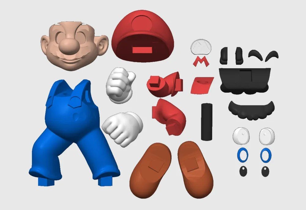 Mario do Filme Super Mario STL Gratis no MakerWorld: para Imprimir STL — vista adicional para impressão 3D