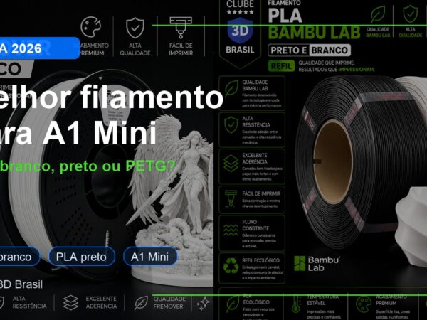 Melhor Filamento para Bambu Lab A1 Mini: Guia Prático 2026 para impressão 3D