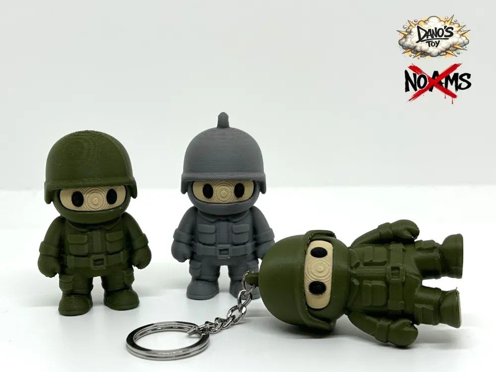 Mini Soldado Chaveiro STL Gratis no MakerWorld: Chaveiro 3D para Imprimir STL para impressão 3D — arquivo 3D grátis