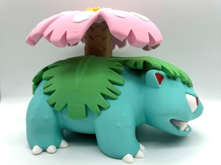 Venusaur Multicolor STL Gratis: Modelo Pokemon para Imprimir em 3D STL — vista adicional para impressão 3D