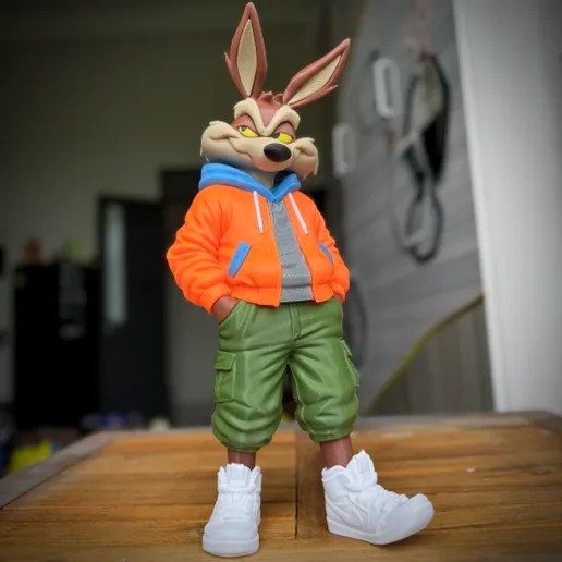 Coiote Urban Vibes (Wile E. Coyote) 3MF: Fan Art para Imprimir em 3D STL para impressão 3D — arquivo 3D grátis