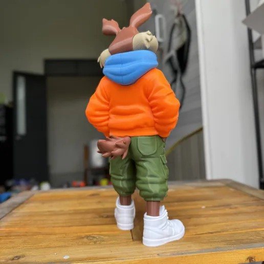 Coiote Urban Vibes (Wile E. Coyote) 3MF: Fan Art para Imprimir em 3D STL — vista adicional para impressão 3D