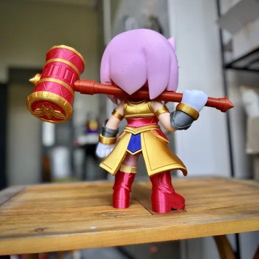 Mulher-Maravilha Amy Rose 3MF: Fan Art para Imprimir em 3D STL — vista adicional para impressão 3D