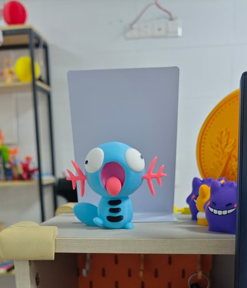 Wooper Multicolor Sem AMS STL Gratis: Modelo Pokemon para Imprimir em 3D STL — vista adicional para impressão 3D