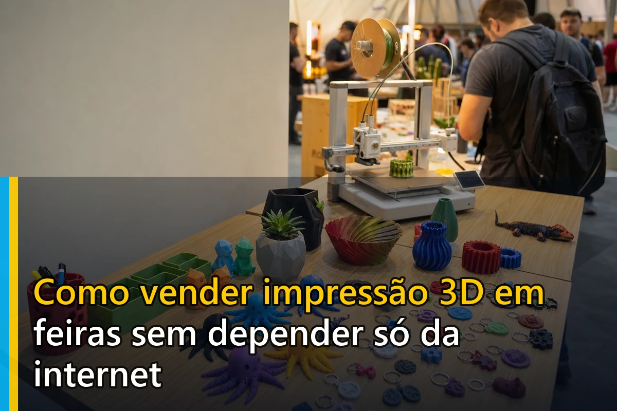 Como vender impressão 3D em feiras sem depender só da internet