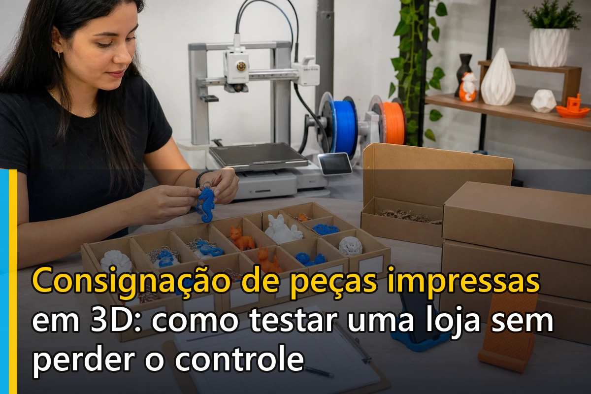 Consignação de peças impressas em 3D: como testar uma loja sem perder o controle