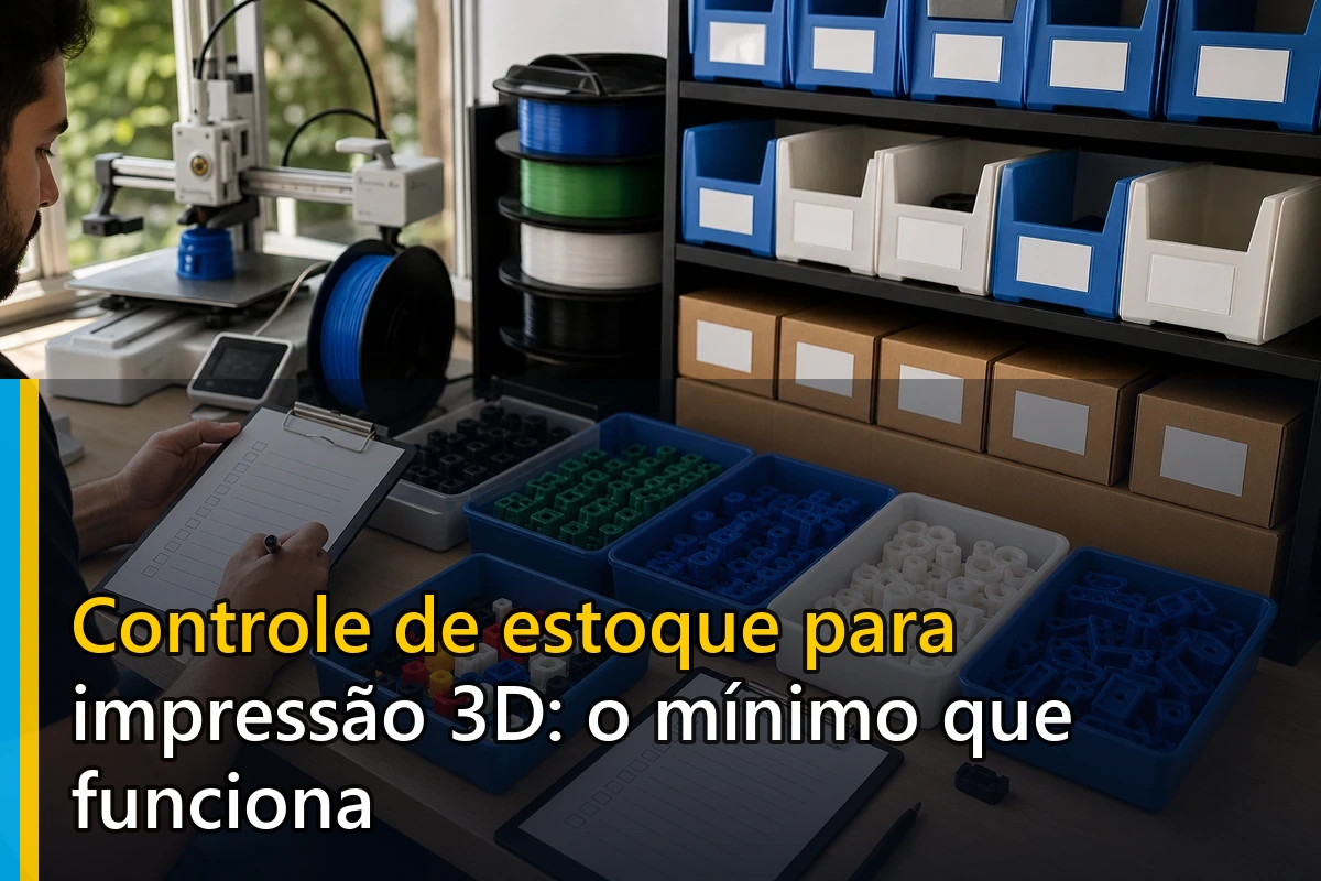 Controle de estoque para impressão 3D: o mínimo que funciona