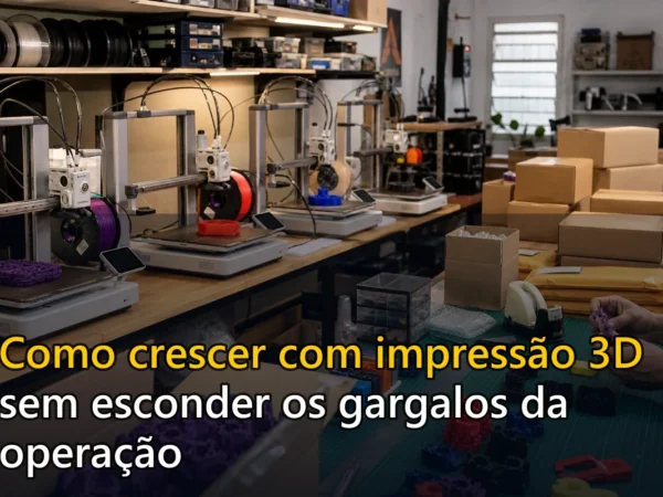 Capa do post Como crescer com impressão 3D sem esconder os gargalos da operação