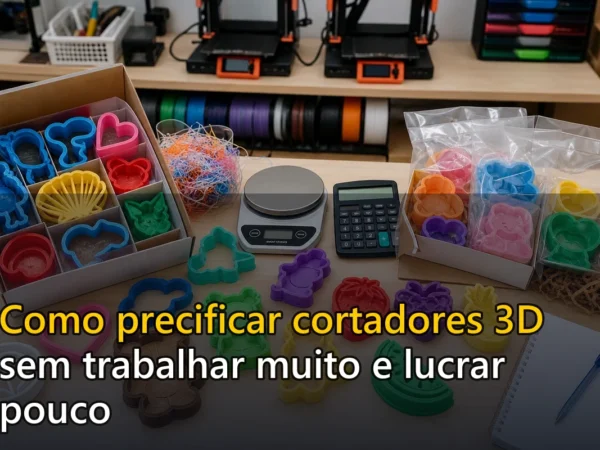 Capa do post Como precificar cortadores 3D sem trabalhar muito e lucrar pouco