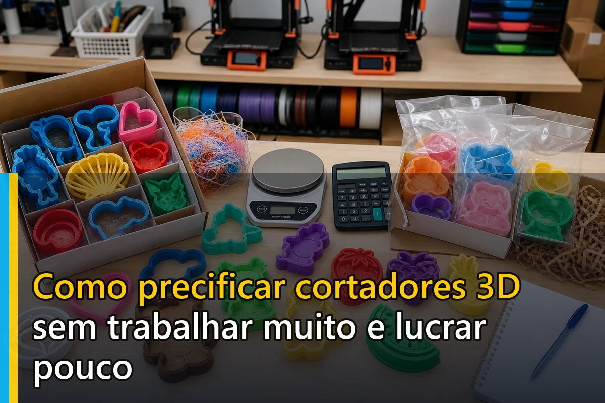 Como precificar cortadores 3D sem trabalhar muito e lucrar pouco