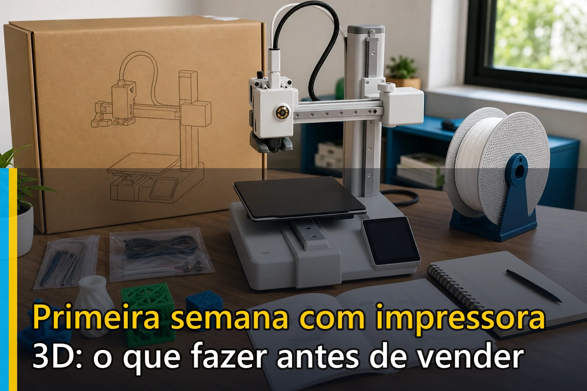 Primeira semana com impressora 3D: o que fazer antes de vender