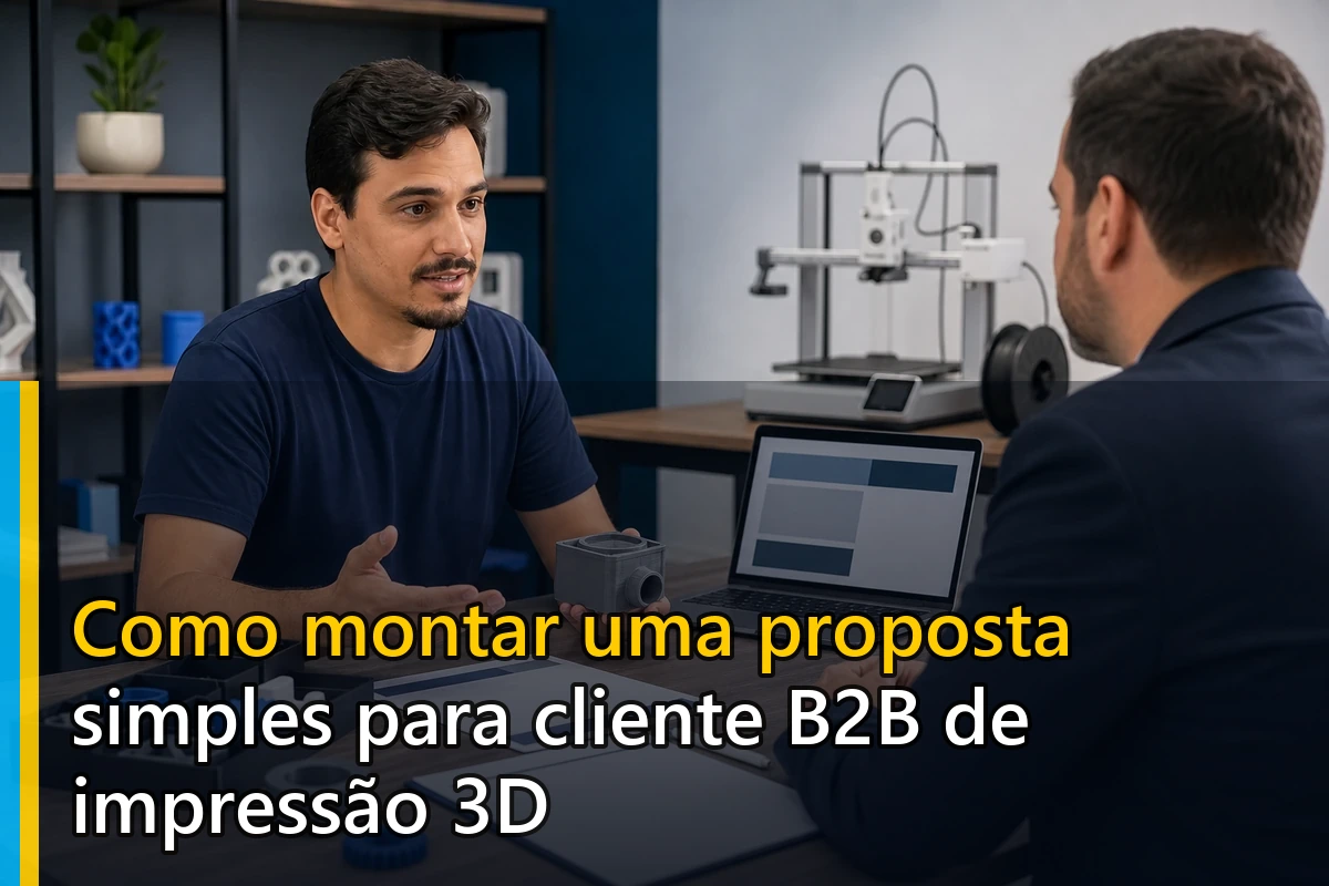 Como montar uma proposta para cliente B2B de impressão 3D