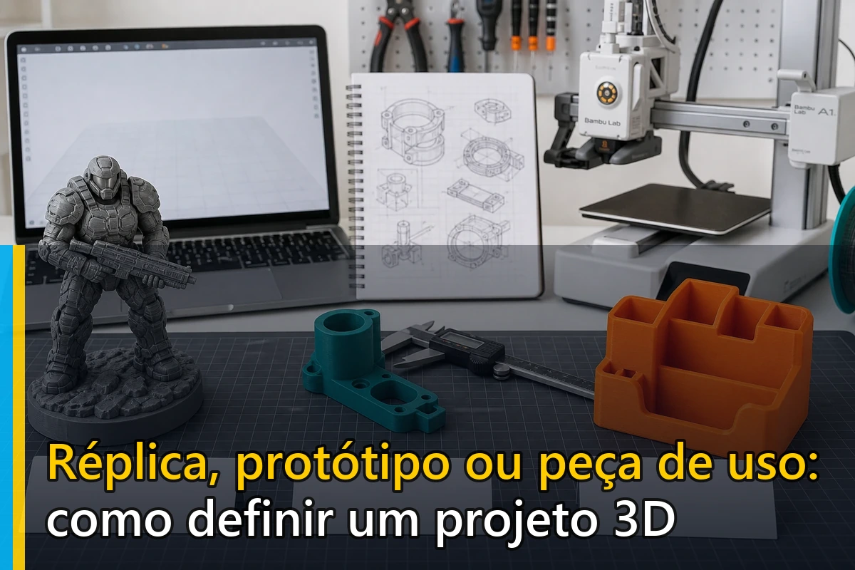Réplica, protótipo ou peça de uso: como definir um projeto 3D