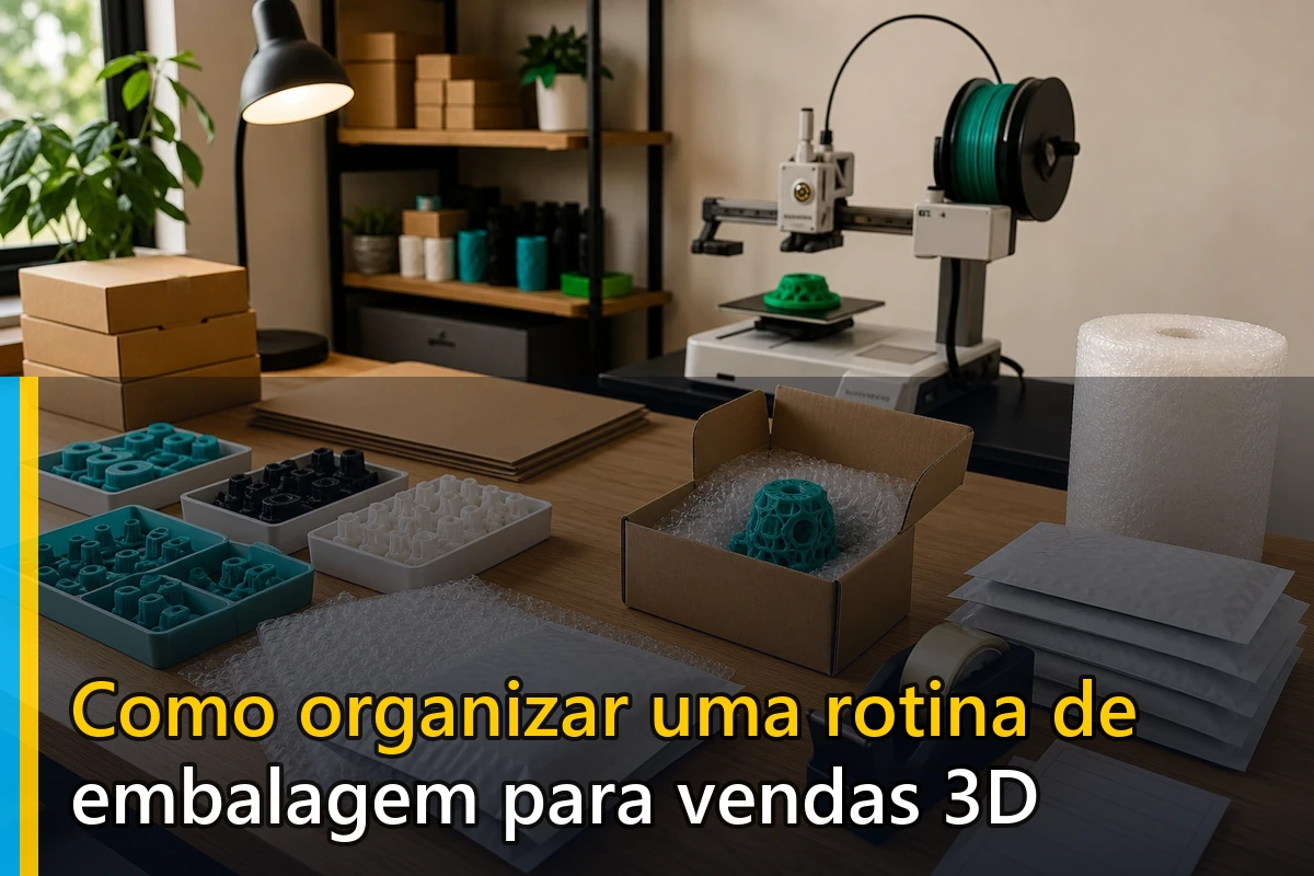 Como organizar uma rotina de embalagem para vendas 3D