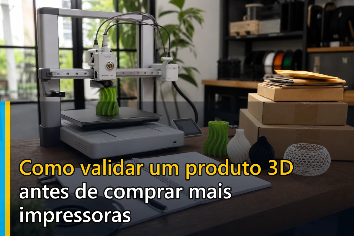 Como validar um produto 3D antes de comprar mais impressoras