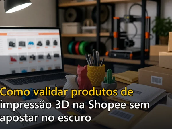 Capa do post Como validar produtos de impressão 3D na Shopee sem apostar no escuro