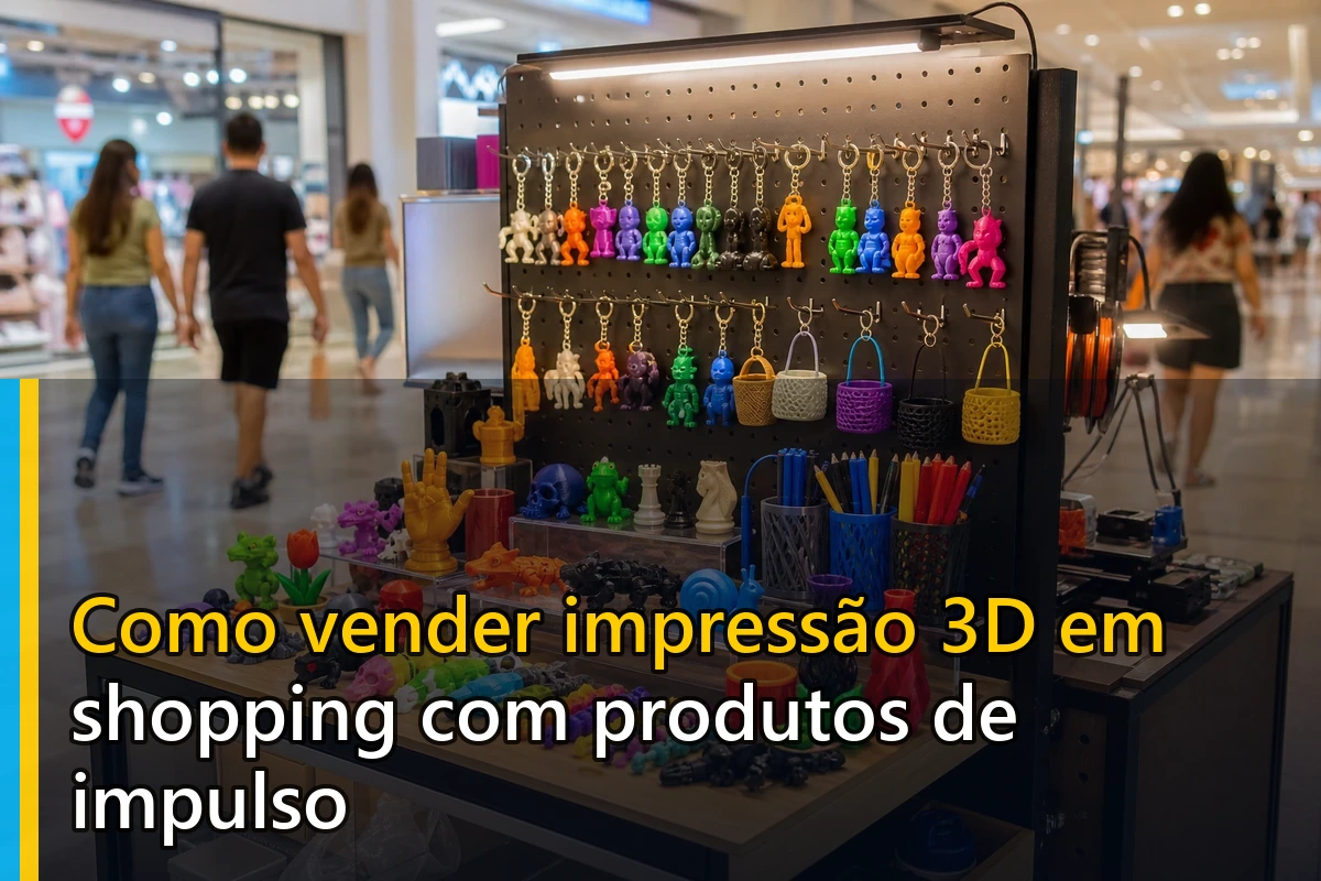 Como vender impressão 3D em shopping com produtos de impulso