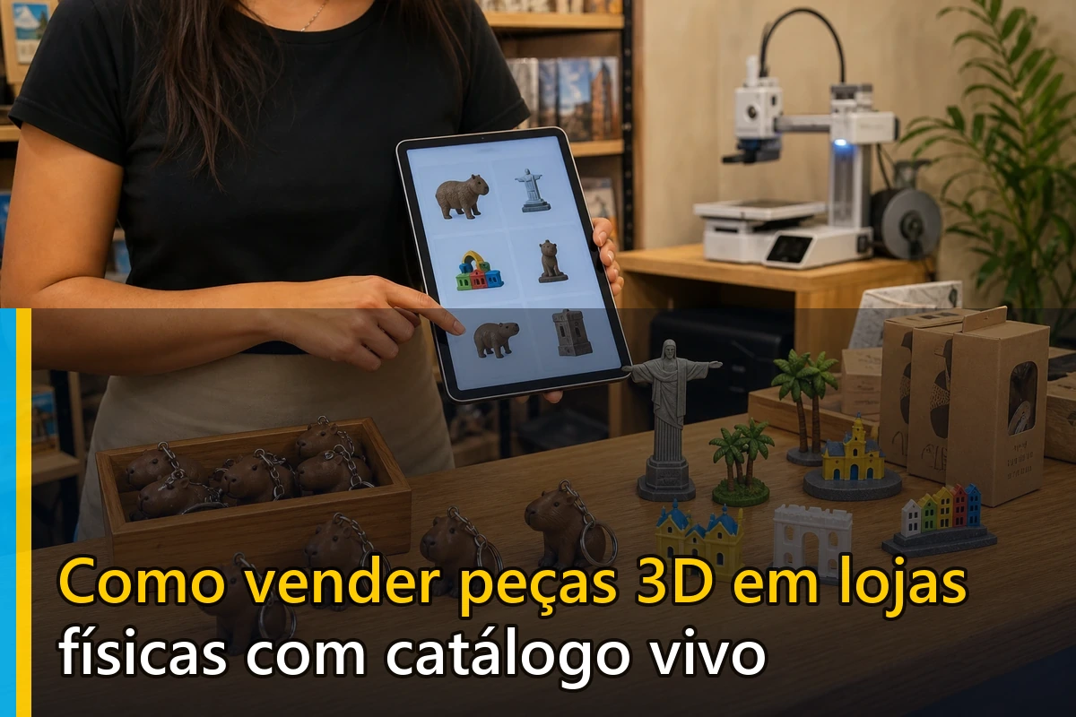 Como vender peças 3D em lojas físicas com catálogo vivo