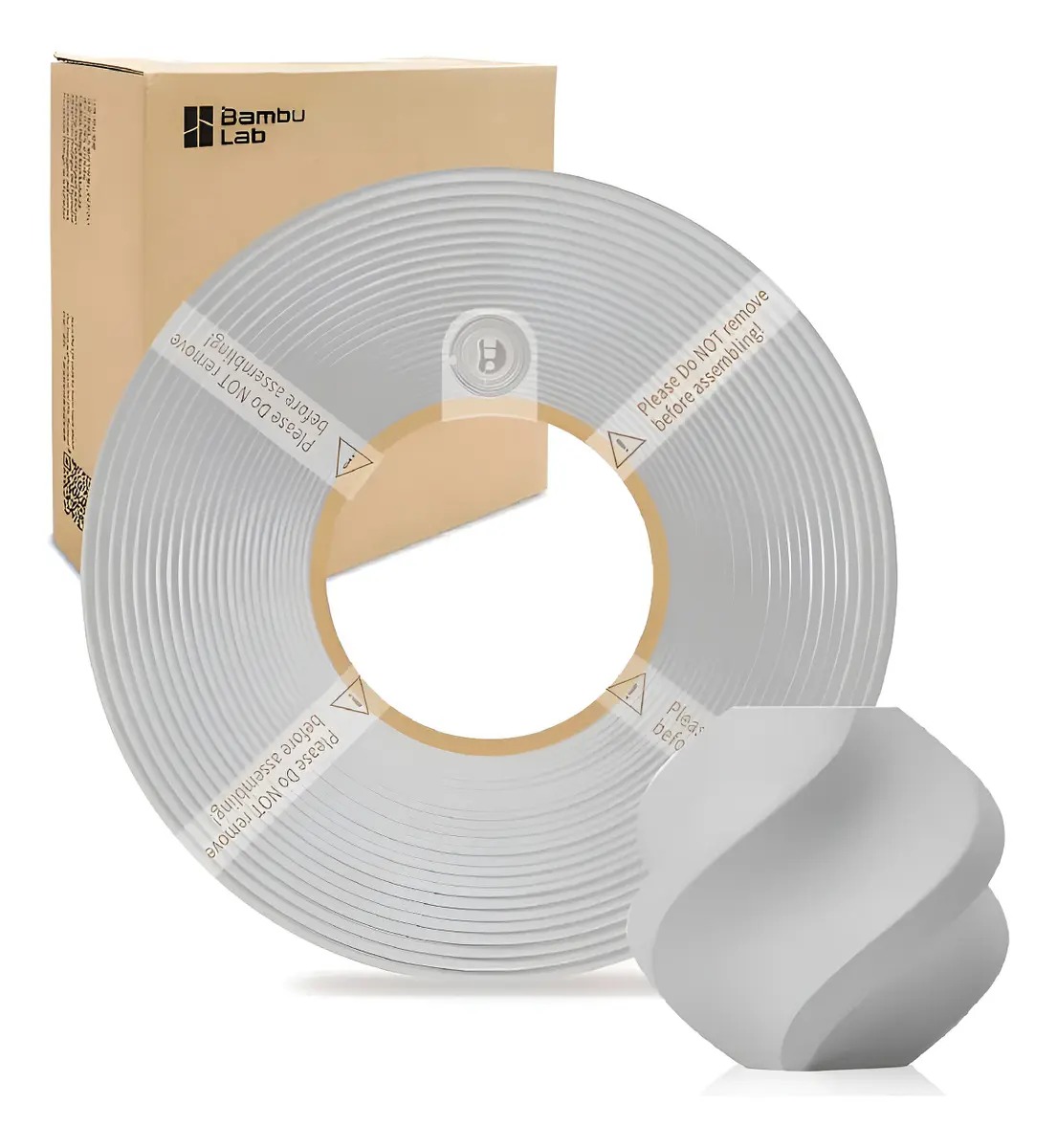 Filamento Refil Sem Carretel Pla Lite Bambu Lab Cinza