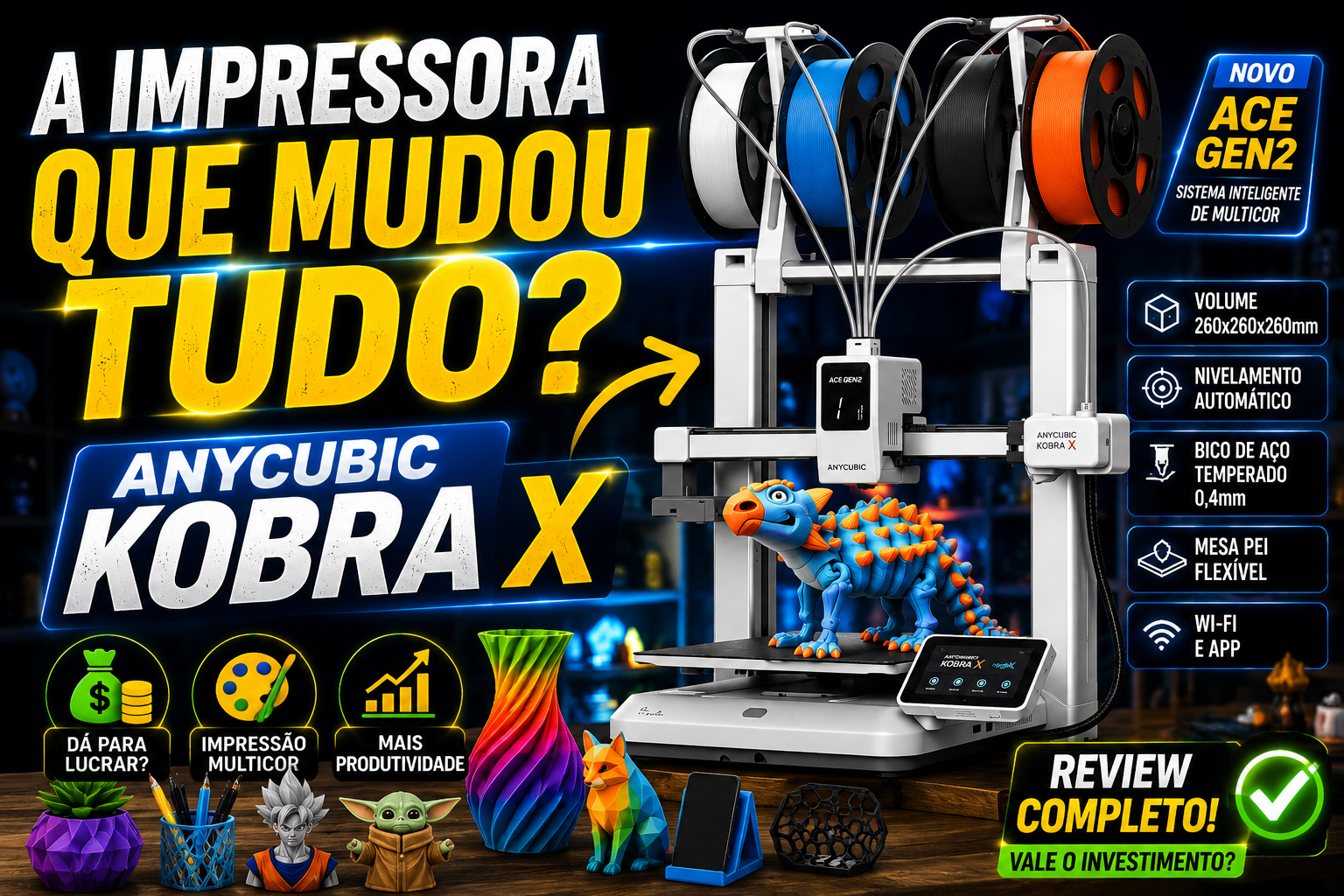 Anycubic Kobra X vale a pena? Para quem ela faz sentido