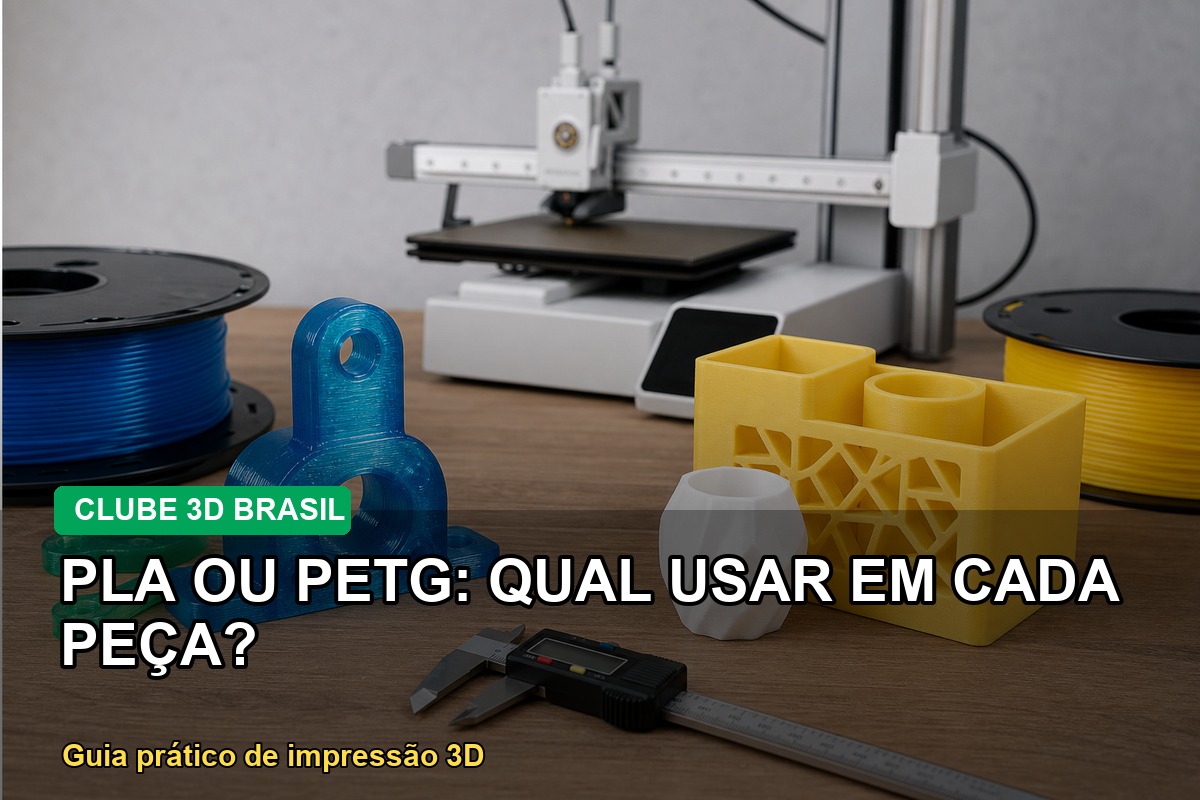 PLA ou PETG: qual usar em cada peça?