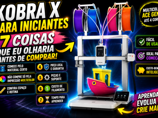 Kobra X para iniciantes - impressora 3D Anycubic Kobra X