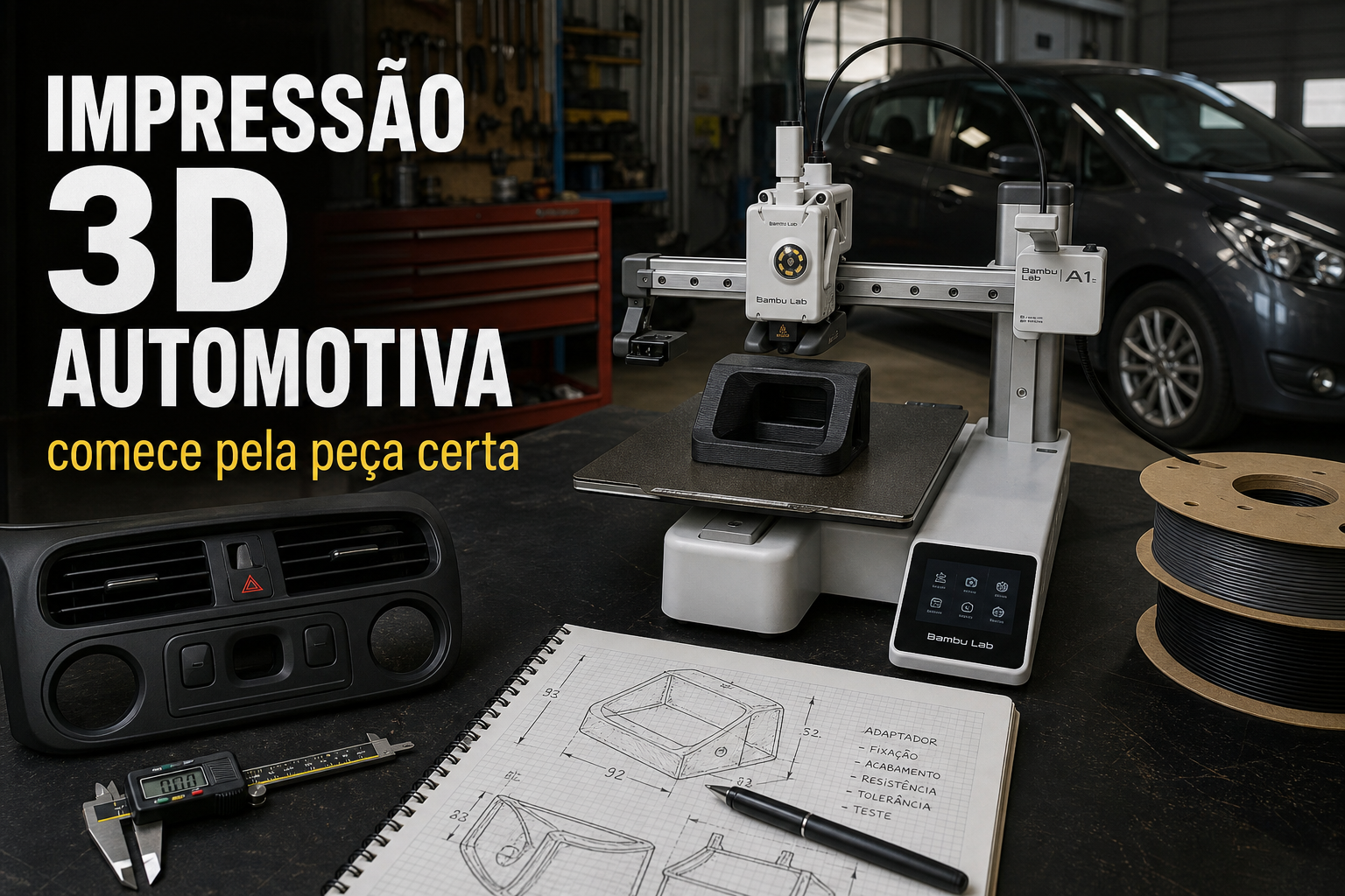 Impressão 3D automotiva: como começar sem escolher a peça errada